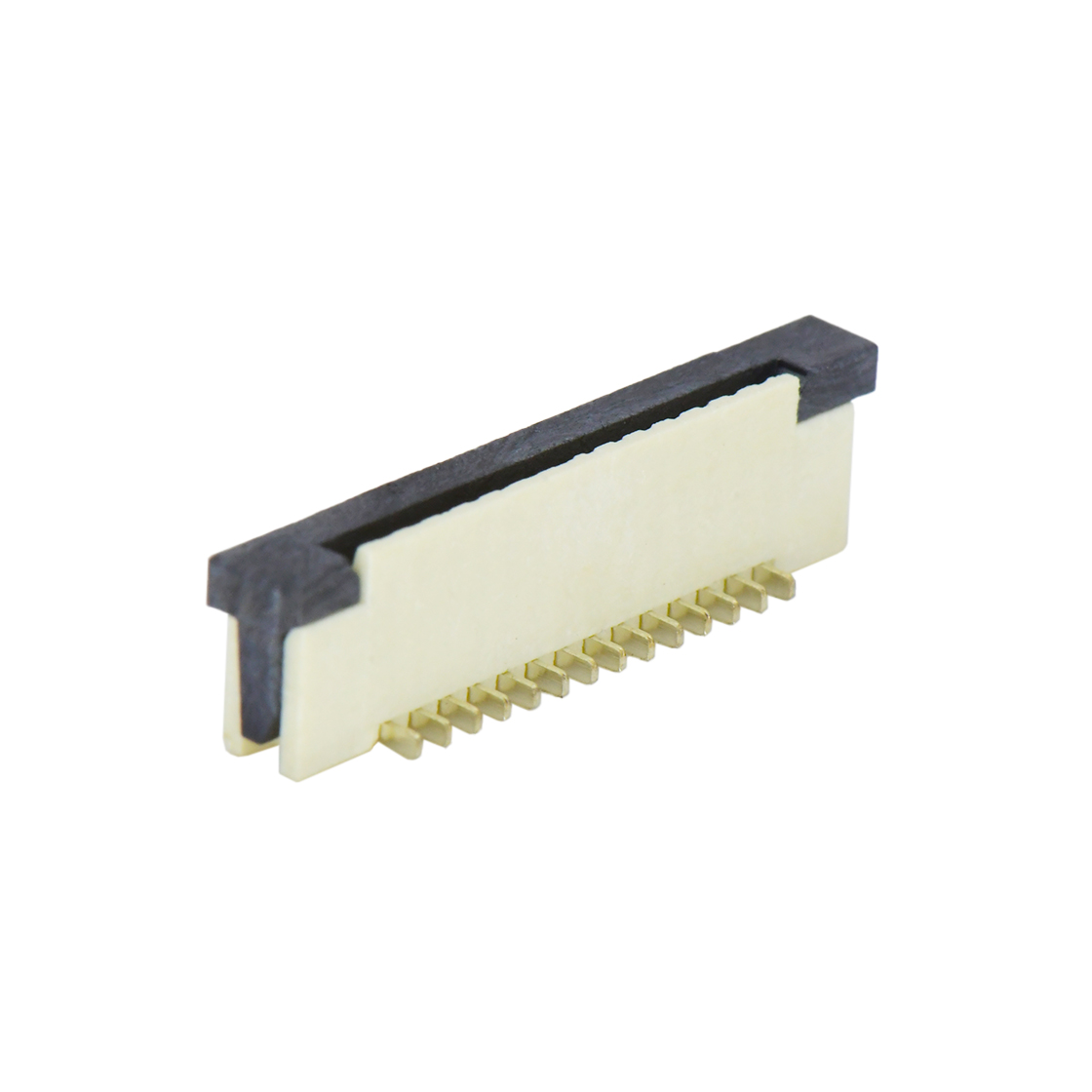 F1010 FPC FFC连接器Pitch 1.00mm H5.5立贴抽屉式 FPC 14Pin本色 镀亮锡